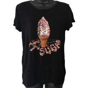 It’sugar medium black sprinkle ice cream cone tee